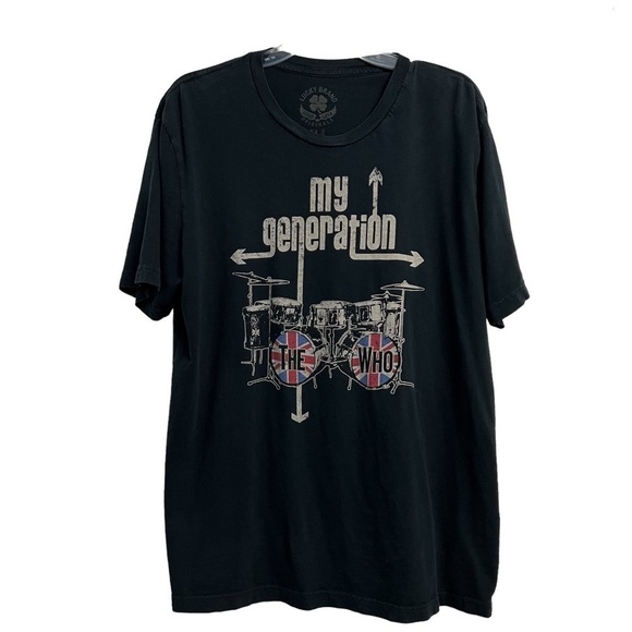 Lucky Brand (EUC) 100% Cotton “The Who” Band  Tee,  Made in the USA Size Large - Picture 2 of 7